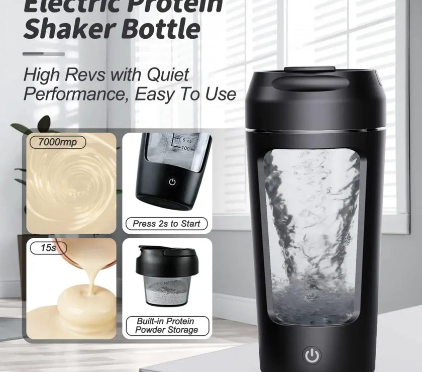 Electric Portable Whey Protein Shaker Bottle