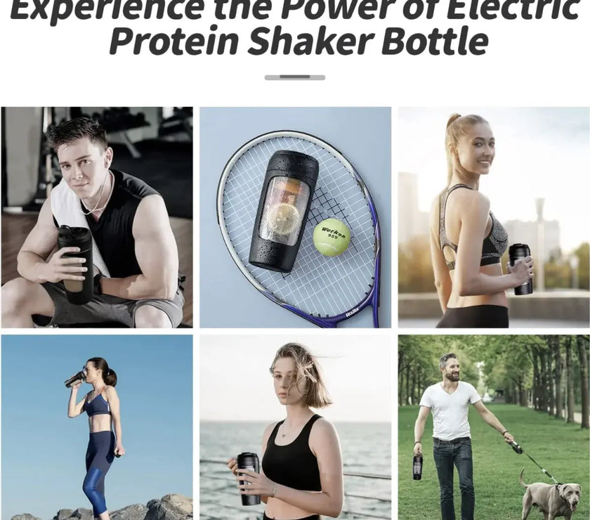 Electric Portable Whey Protein Shaker Bottle